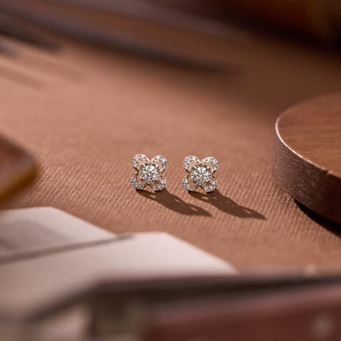 Elegant Blossom Diamond Stud Earrings Elegant Blossom Diamond Stud Earrings